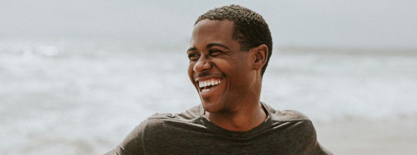 Happy man enjoying time outdoors