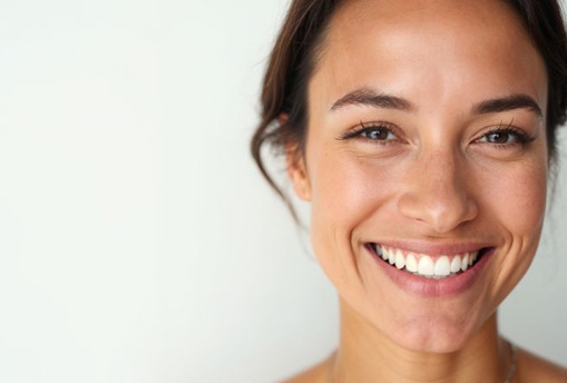 Portrait of smiling woman with beautiful teeth